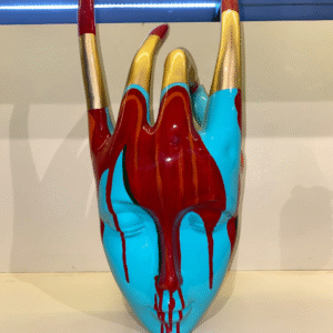 Abstract Drip Face Sculpture