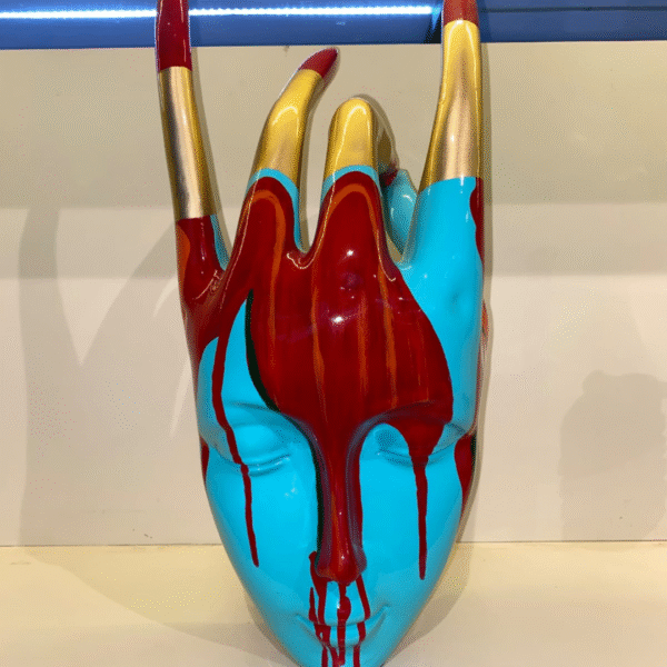 Abstract Drip Face Sculpture